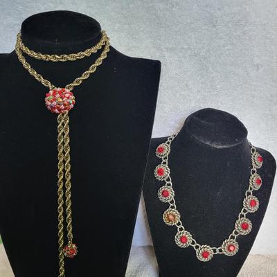 2 BEAUTIFUL "BLING" NECKLACES