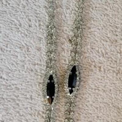 CLEAR RHINESTONE NECKLACES AND BRACELET PLUS MULTI STONE BRACELET AND EARRING SET
