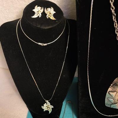 8 PIECE SILVER-TONE JEWELRY