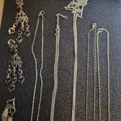 VINTAGE SILVER-TONE JEWELRY