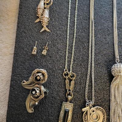 VINTAGE SILVER-TONE JEWELRY