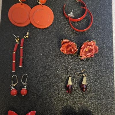 RED-TONE COSTUME JEWELRY