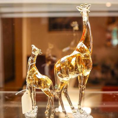 Swarovski Giraffes Figures Set of 2