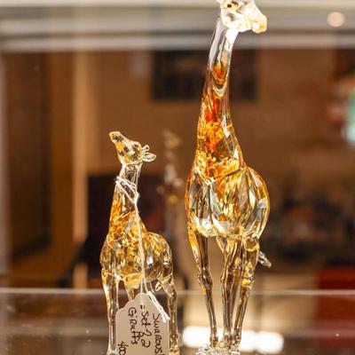 Swarovski Giraffes Figures Set of 2