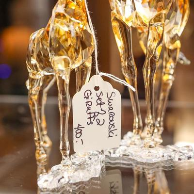 Swarovski Giraffes Figures Set of 2