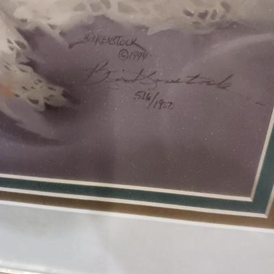 SIGNED BIRKENSTOCK 1994 PICTURE ON AN IRON EASEL