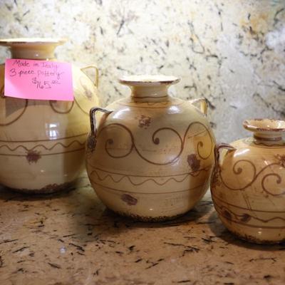 3 pc Italian Pottery Set
