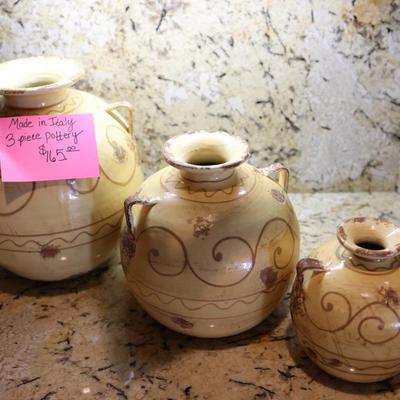 3 pc Italian Pottery Set