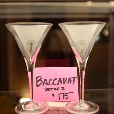 Baccarat Set of 2 Martini Glasses