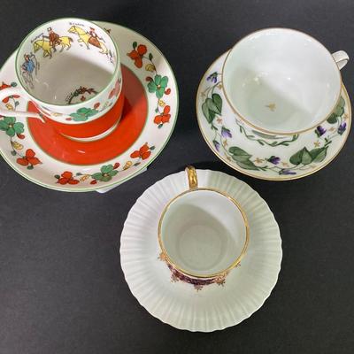 LOT 62: International Tea Cup and Saucer Collection - Porsgrund Norway, Eschenbach Germany, Russian, Jamestown England, Limoges and More