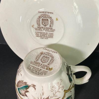 LOT 62: International Tea Cup and Saucer Collection - Porsgrund Norway, Eschenbach Germany, Russian, Jamestown England, Limoges and More