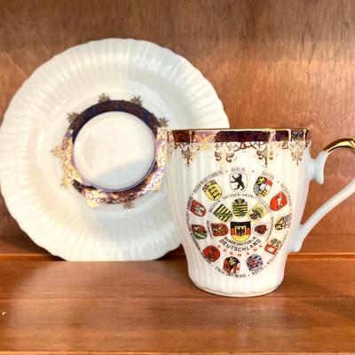 LOT 62: International Tea Cup and Saucer Collection - Porsgrund Norway, Eschenbach Germany, Russian, Jamestown England, Limoges and More