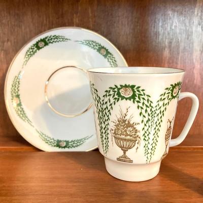 LOT 62: International Tea Cup and Saucer Collection - Porsgrund Norway, Eschenbach Germany, Russian, Jamestown England, Limoges and More