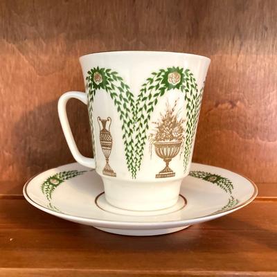LOT 62: International Tea Cup and Saucer Collection - Porsgrund Norway, Eschenbach Germany, Russian, Jamestown England, Limoges and More