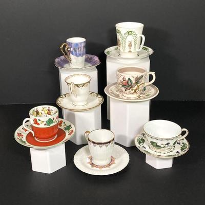 LOT 62: International Tea Cup and Saucer Collection - Porsgrund Norway, Eschenbach Germany, Russian, Jamestown England, Limoges and More