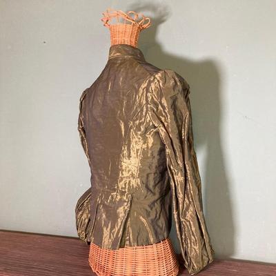 LOT 63: Vintage Corset, Stockings, Hat, Blouse along with Vintage Style Shoes and a Pair of Wicker Busts