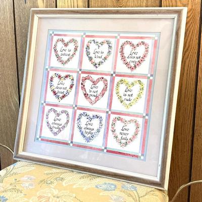 LOT 66: Brass Vanity Seat, with Brass Magazine Holder, Wall Art and Picture Frames