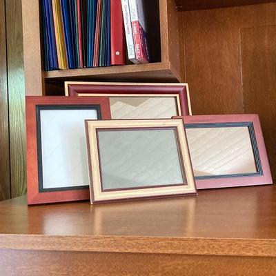 LOT 70: Office Desk with Contents - Dell Monitor SE198WFPv, Tablets, Paper, Picture Frames and More