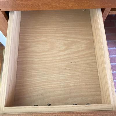 LOT 70: Office Desk with Contents - Dell Monitor SE198WFPv, Tablets, Paper, Picture Frames and More