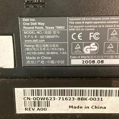 LOT 70: Office Desk with Contents - Dell Monitor SE198WFPv, Tablets, Paper, Picture Frames and More