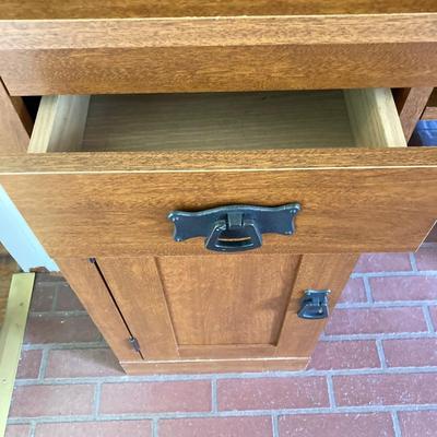 LOT 70: Office Desk with Contents - Dell Monitor SE198WFPv, Tablets, Paper, Picture Frames and More