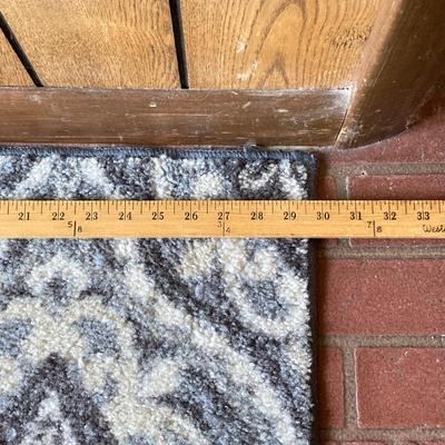 LOT 74: Wooden Box Style Side Table with Throw Rugs, Picture Frames and More