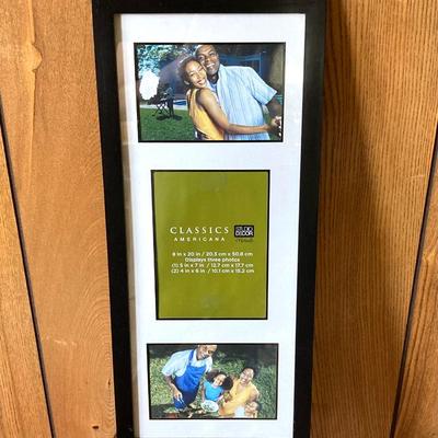 LOT 74: Wooden Box Style Side Table with Throw Rugs, Picture Frames and More