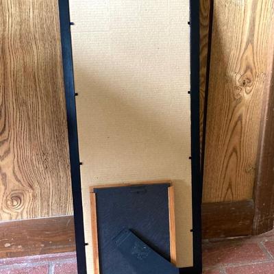 LOT 74: Wooden Box Style Side Table with Throw Rugs, Picture Frames and More