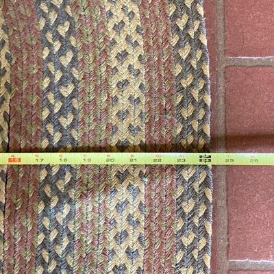 LOT 76: Three Throw Rugs - Braided, Round and Rectangular Styles