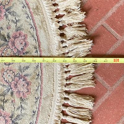 LOT 76: Three Throw Rugs - Braided, Round and Rectangular Styles