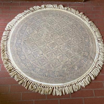 LOT 76: Three Throw Rugs - Braided, Round and Rectangular Styles
