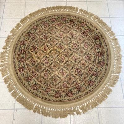 LOT 76: Three Throw Rugs - Braided, Round and Rectangular Styles