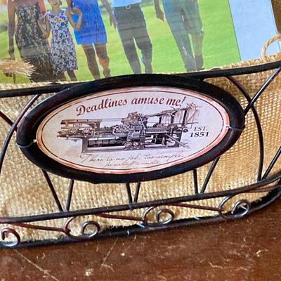 LOT 79: Collection of Home Decor - Candles, Wall Art, Mary Kay Tote, Faux Garden, Table Top Shelf and More