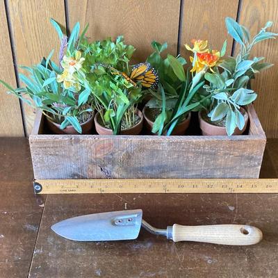 LOT 79: Collection of Home Decor - Candles, Wall Art, Mary Kay Tote, Faux Garden, Table Top Shelf and More