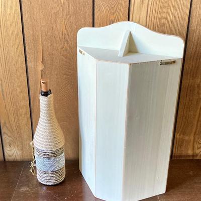 LOT 79: Collection of Home Decor - Candles, Wall Art, Mary Kay Tote, Faux Garden, Table Top Shelf and More