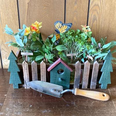 LOT 79: Collection of Home Decor - Candles, Wall Art, Mary Kay Tote, Faux Garden, Table Top Shelf and More