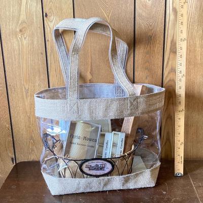 LOT 79: Collection of Home Decor - Candles, Wall Art, Mary Kay Tote, Faux Garden, Table Top Shelf and More