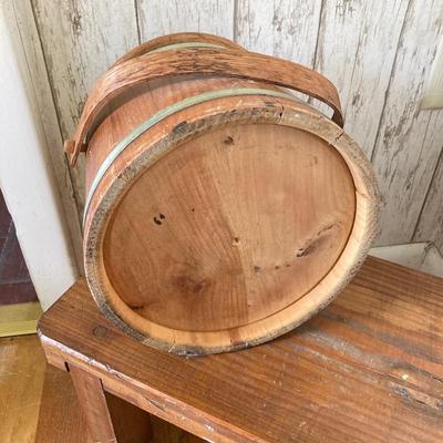 LOT 80: Vintage Wooden Decor Collection - Step Stool, Carved Mirrors, The Season of Blossoms Mirror and Shoe Shine Bucket
