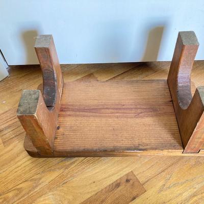 LOT 80: Vintage Wooden Decor Collection - Step Stool, Carved Mirrors, The Season of Blossoms Mirror and Shoe Shine Bucket