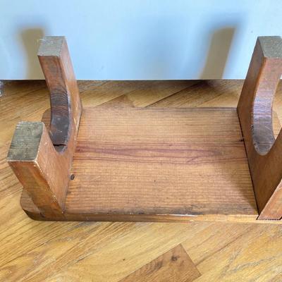 LOT 80: Vintage Wooden Decor Collection - Step Stool, Carved Mirrors, The Season of Blossoms Mirror and Shoe Shine Bucket