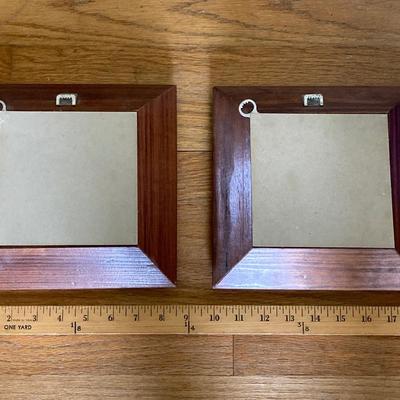 LOT 80: Vintage Wooden Decor Collection - Step Stool, Carved Mirrors, The Season of Blossoms Mirror and Shoe Shine Bucket