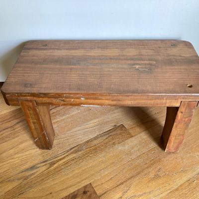 LOT 80: Vintage Wooden Decor Collection - Step Stool, Carved Mirrors, The Season of Blossoms Mirror and Shoe Shine Bucket