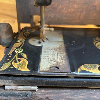 LOT 82: Vintage Free Sewing Machine Company, Rockford Il. & Base