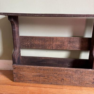 LOT 85: Primitive Plate Holder Royal Daulton, Limoges & Canonsburg China Plates