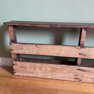 LOT 85: Primitive Plate Holder Royal Daulton, Limoges & Canonsburg China Plates