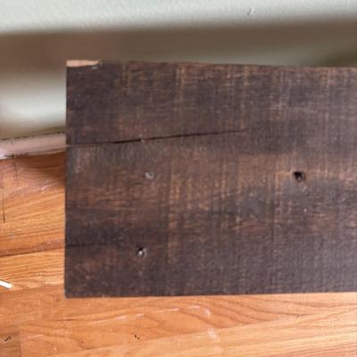 LOT 85: Primitive Plate Holder Royal Daulton, Limoges & Canonsburg China Plates