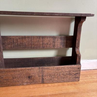 LOT 85: Primitive Plate Holder Royal Daulton, Limoges & Canonsburg China Plates