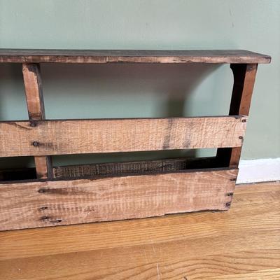 LOT 85: Primitive Plate Holder Royal Daulton, Limoges & Canonsburg China Plates