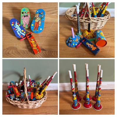 LOT 87: Vintage US Metal Toy Mfg. Co., Kirchhof & Unmarked Noise Makers