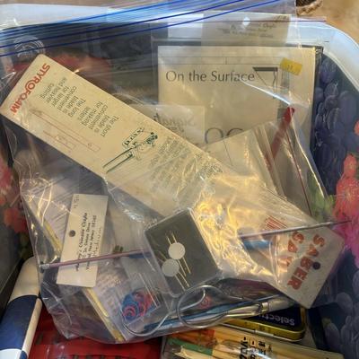 LOT 88: Vintage Needlework Stand, Speed Tufting Tool, Craft Kits and More